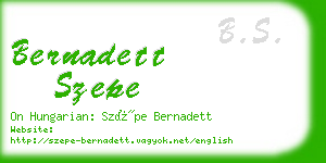 bernadett szepe business card